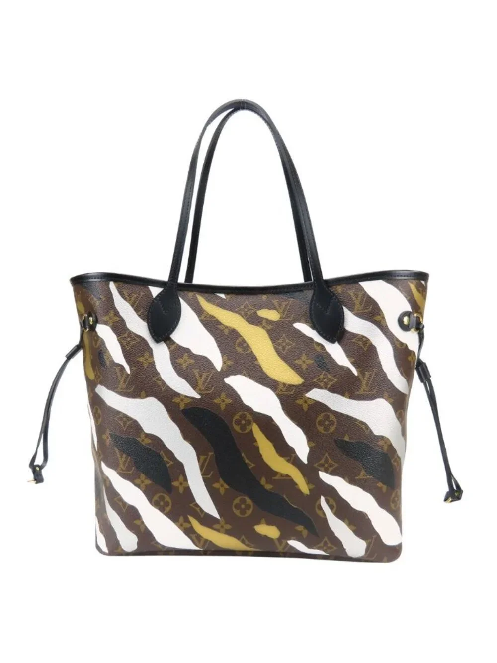 Louis Vuitton Tote Neverfull MM Lol Monogram Brown Black Gold Silver Shoulder